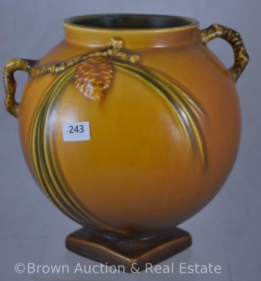 Rosevile Pine Cone 745-7" vase, brown