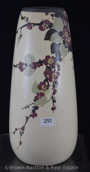 Weller Hudson 9" vase, cherry blossoms on white