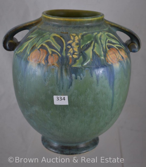 Roseville Baneda 595-8" vase, green - beautiful glaze!