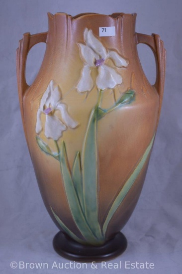 Roseville Iris 929-15" vase, tan