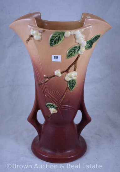 Roseville Snowberry 1V2-12" vase, pink