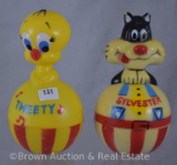 (2) Roly Poly toys - Sylvester and Tweety