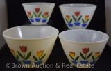 Fire King Tulip nesting 4-pc. Mixing bowl set