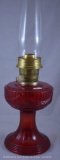 Ruby red Aladdin Lincoln Drape kerosene lamp