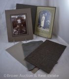 (5) Vintage photographs in cards