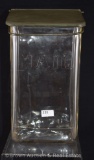 Vintage rectangular glass wall mount 