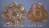 (2) Carnival Glass marigold bowls: 7