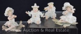 (4) Meissen infant figurines in lacy clothes and hats (No. 133A thru 133D) (some slight damage on