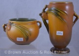 (2) Roseville brown Pine Cone pieces: 748-6