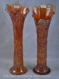 (2) Carnival Glass Rustic 13