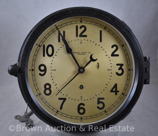 Chelsea Clock Co., Boston deck/engine room clock in phenolic case