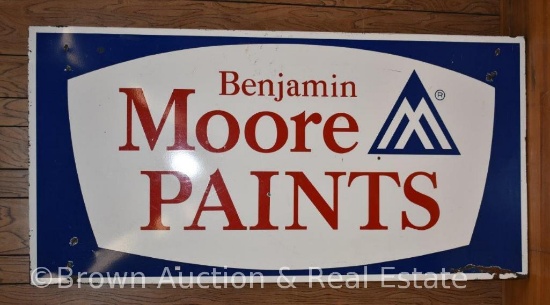 Benjamin Moore Paints single sided porcelain sign, 6' x 3'