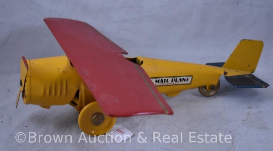 Steelcraft U.S. Mail plane, 13"l with 15" wing span