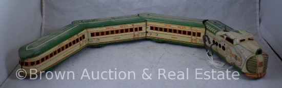 Marx M10005 Union Pacific wind-up train set, engine & 3 cars - WORKS! SEE VIDEO!