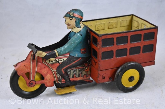 Marx Speed Boy Delivery motorcycle, wind-up