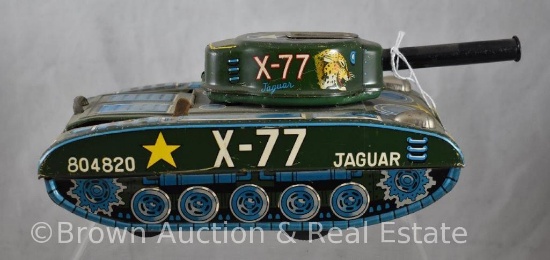 Tin toy Jaguar X-77 armored tank