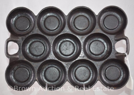 G.F. Filley Cast Iron No. 10 gem cake muffin pan