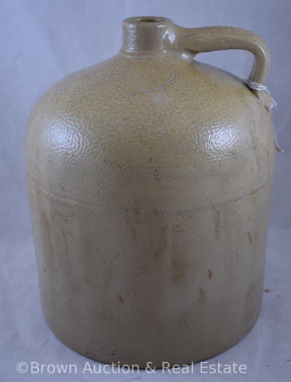 Salt glazed Macomb 2 gal. handled jug