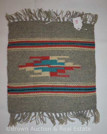 Native American rug, 10" x 9.5"