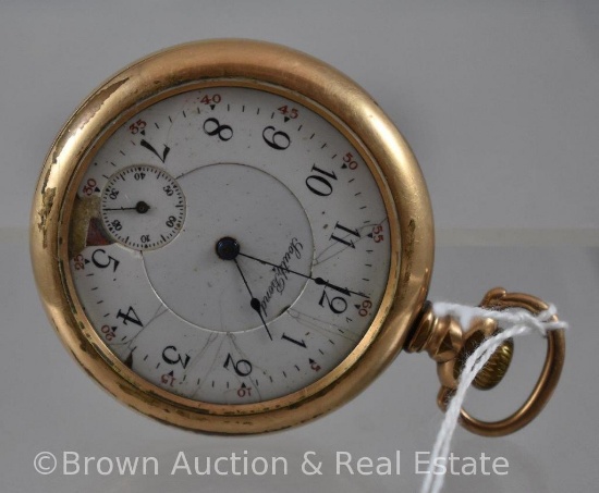 Gold South Bend pocket watch for parts or repair