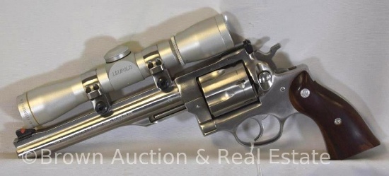 Ruger Redhawk .44 mag revolver, 6" barrel, stainless, Leupold M8-4X scope **BUYER MUST PAY A $25 FFL