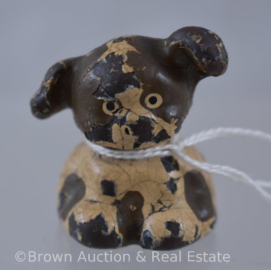 Miniature Cast Iron dog figurine, 1.5"h