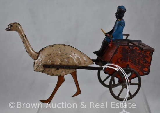 Lehmann "Africa" ostrich pulling mail cart (incomplete)