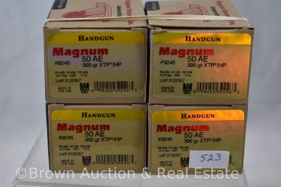 (4) Boxes of Hornady 50 AE ammo