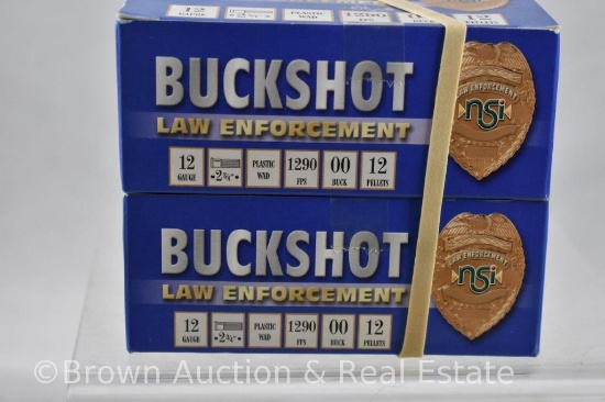 (2) Boxes of NSI law enforcement 12 ga. Buckshot