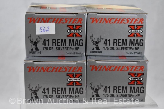 (4) Boxes of Winchester .41 Rem Mag ammo