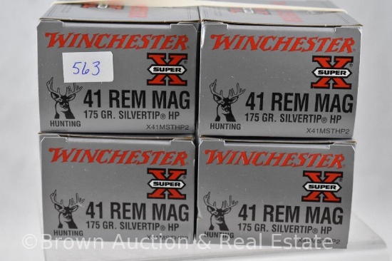 (4) Boxes of Winchester .41 Rem Mag ammo