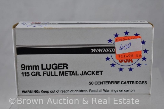 Winchester 9mm Luger ammo