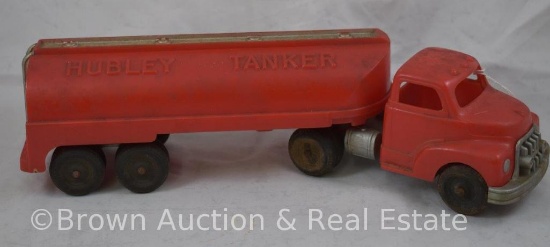 Hubley Kiddie toys plastic semi-tractor and tanker