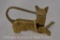 Brass figural cat key lock