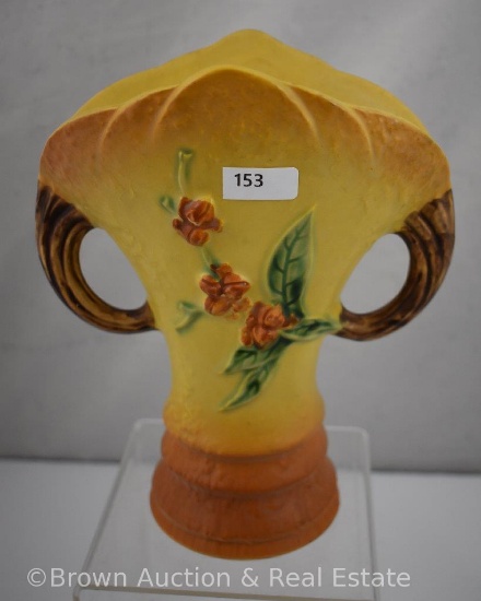 Roseville Bittersweet 884-8" vase, yellow