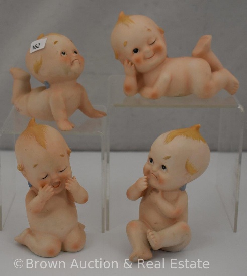 (4) Kewpie doll piano baby figurines