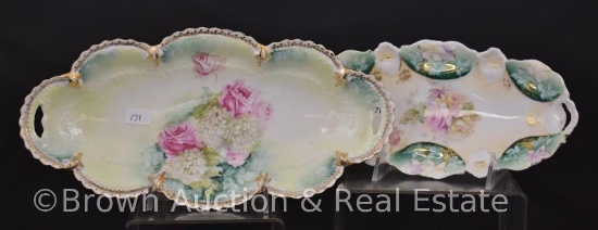 (2) R.S. Prussia relish trays