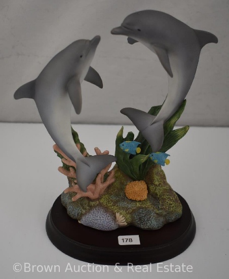 Maruri Studio Design "Wonders of the Sea/Dolphins) porcelain figurine