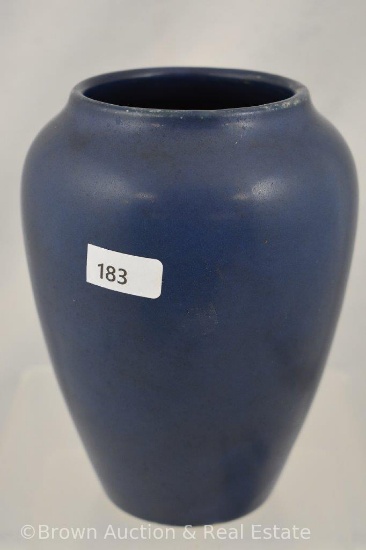 Denver White Pottery 6"h vase, semi-matte blue