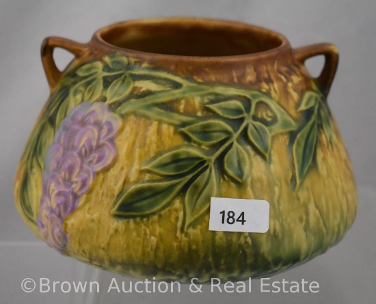 Roseville Wisteria 242-4" vase, tan