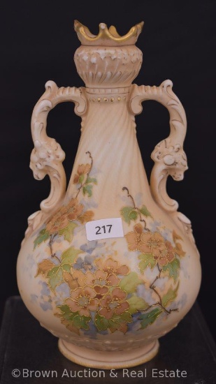 Royal Worcester-style 8"h vase