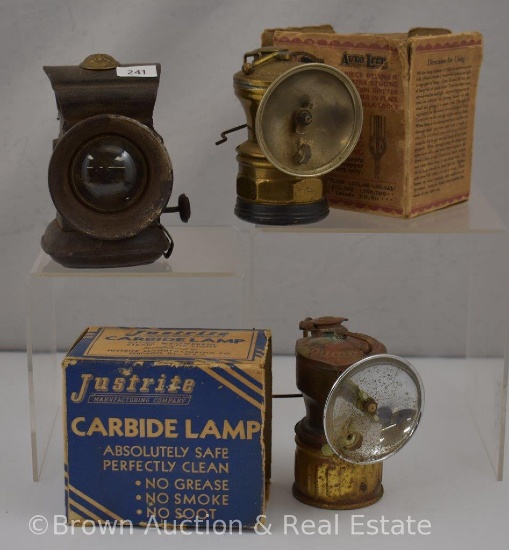 (3) Vintage carbide lamps