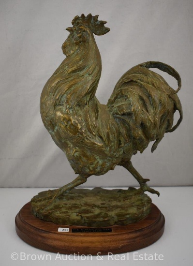 Sandy Scott "It's a Beautiful Day" bronze rooster sculpture
