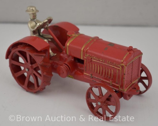 Arcade Cast Iron McCormick Deering tractor w/driver