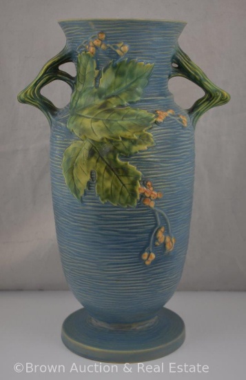 Roseville Bushberry 41-18" floor vase, blue