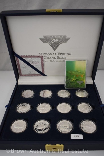National Fishing Grand Slam Silver Coin collection, original box
