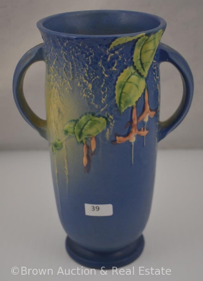 Roseville Fuchsia 900-9" vase, blue