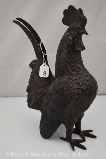 Bronze 11" Rooster figurine