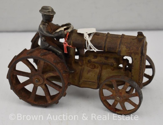 Arcade Cast Iron Fordson tractor with driver