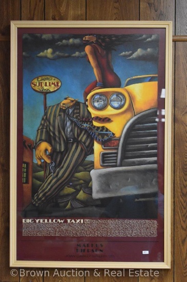 Marcus Pierson "Big Yellow Taxi" framed poster